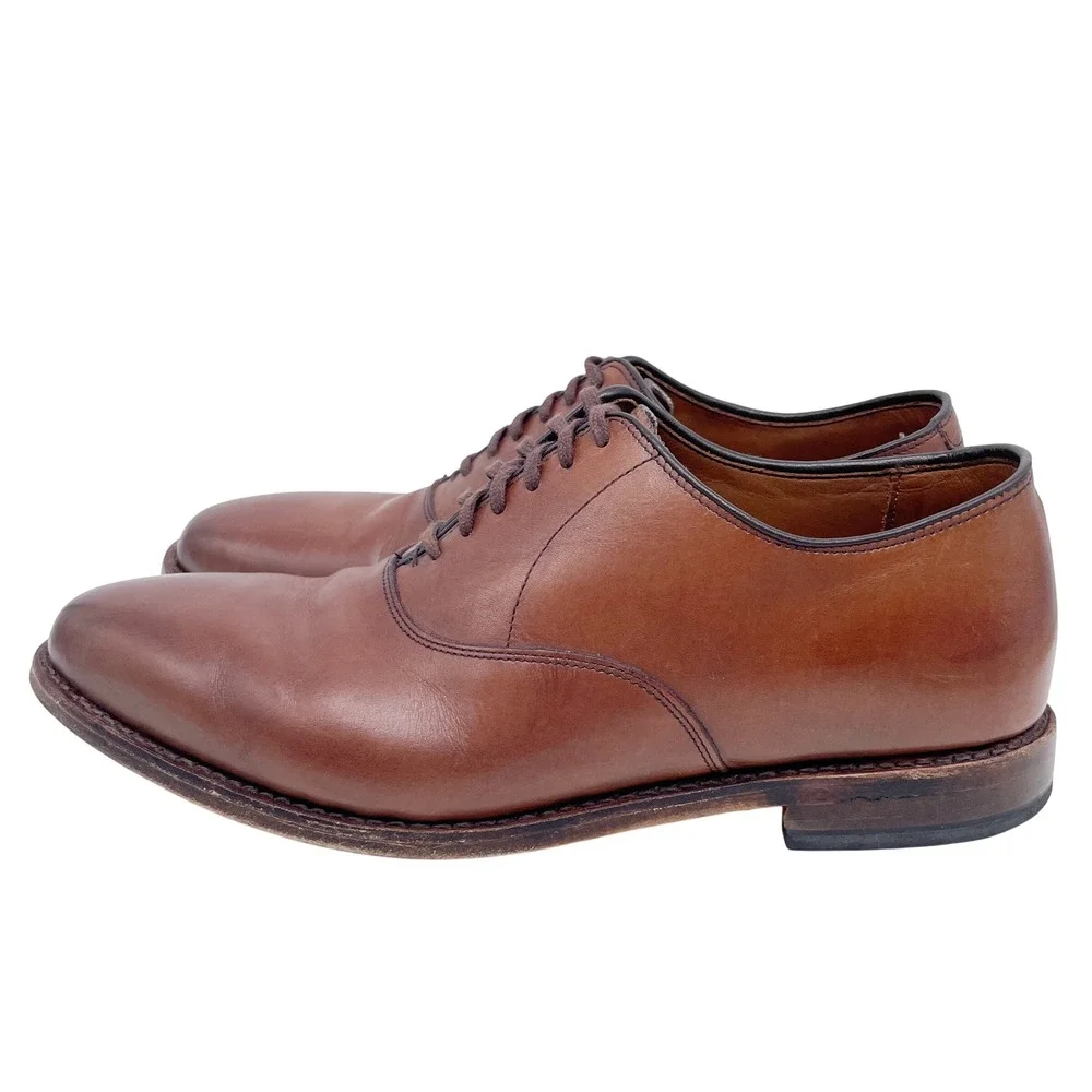Allen Edmonds Men's Brown Carlyle Plain‎ Toe Oxford Shoes Size 9.5 EEE
